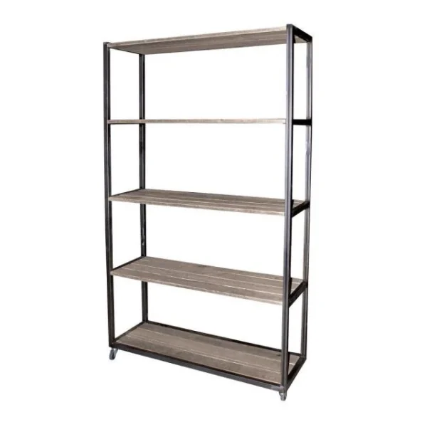 dernière tendance Sortie 👏 Etagère Haute Héritage Used 4 Niveaux Bois Et Métal L119 X P39 X H195cm ⌛ 1