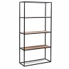 pas cher en vente Sortie 🛒 Etagère Industrielle Moderne De 4 Niveaux, Coloris Marron,en Métal 80x30x160 Cm ✔️ 5
