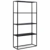 Promotio de vente Acheter 👍 Etagère Industrielle Moderne De 4 Niveaux,coloris Noir, En Métal 80x30x160 Cm 😀 7