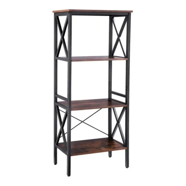 magasin en ligne Le moins cher 👏 Etagère Metal-bois L56 X P34 X H131 Cm 👏 1