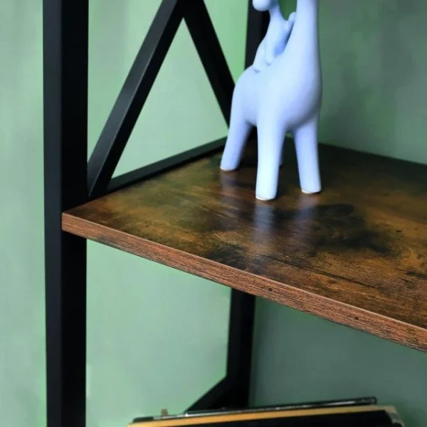 magasin en ligne Le moins cher 👏 Etagère Metal-bois L56 X P34 X H131 Cm 👏 5