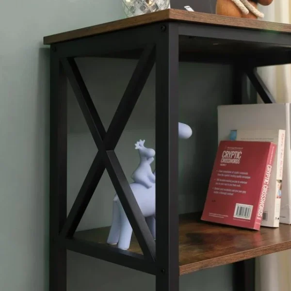 magasin en ligne Le moins cher 👏 Etagère Metal-bois L56 X P34 X H131 Cm 👏 6