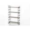 Offres 🛒 Etagère Metal Et Bois 4 Niveaux 50x16x80cm 👏 styles dernier cri 22
