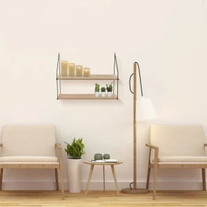 REMISE Meilleure affaire ✔️ Etagère Murale 2 Plateaux 45,5x18x60cm ✔️ 12