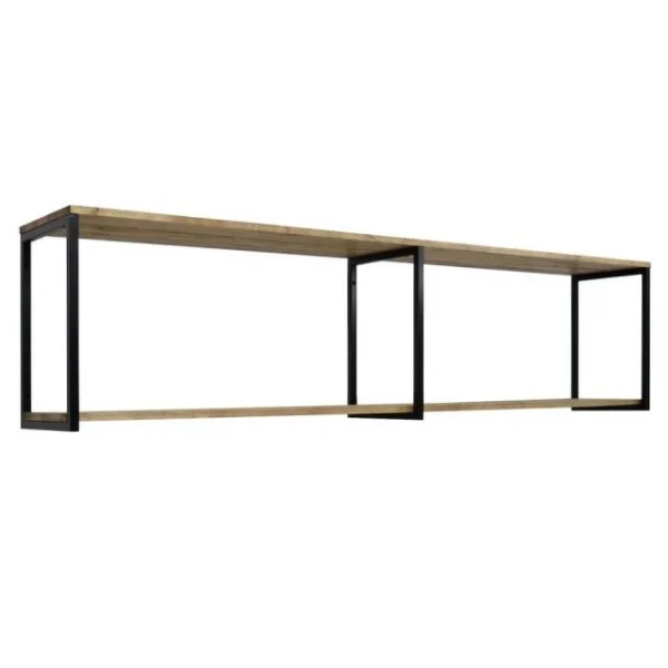 nouveau produit Coupon ❤️ Étagère Murale Double Icub – Industriel Vintage 30X160x48h.cm. 30mm. ❤️ 1