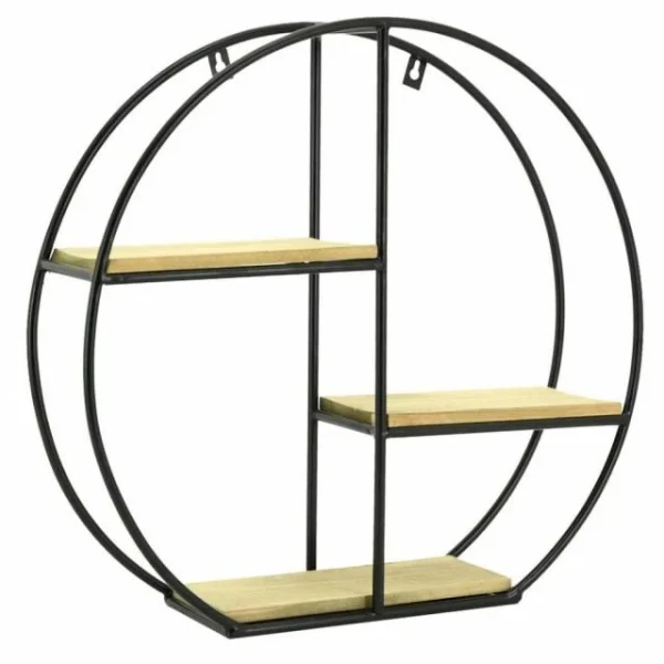 Remise ❤️ Étagère Murale En Métal Et Pin 45x11x43 🥰 en solde 1
