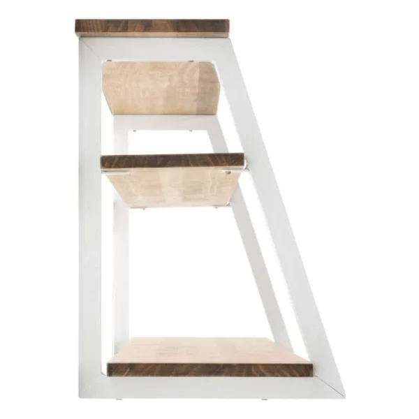 Meilleur prix ✨ Étagère Polygonal Ascendant 100x35x47cm Blanc – 2 Supports Industriel 👍 Achat 5