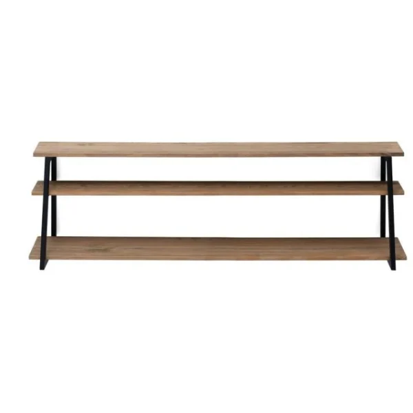 Promo ✨ Étagère Polygonal Ascendant 100x35x47cm Noir – 2 Supports – Industriel 😍 vente pas cher en ligne 3