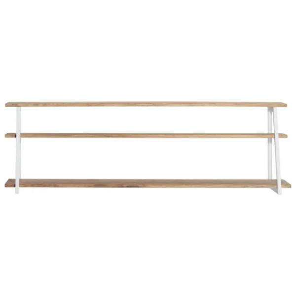 Meilleur prix 🔔 Étagère Polygonal Ascendant 120x35x47cm Blanc – 2 Supports Industriel 👍 Les achats en ligne 4