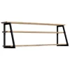 marques pas cher Meilleure vente 👏 Étagère Polygonal Ascendant 140x35x47cm Noir – 2 Supports – Industriel 🎉 22