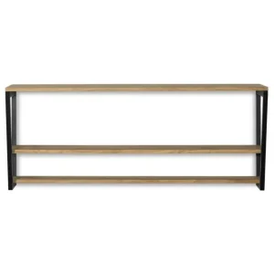 Meilleure affaire ✔️ Étagère Polygonal Descendant 100x35x47cm Noir 2 Supports – Industriel 👍 Top ventes 10