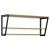 économies garanties Meilleur prix 🧨 Étagère Polygonal Descendant 120x35x47cm Noir 2 Supports – Industriel 🤩 17