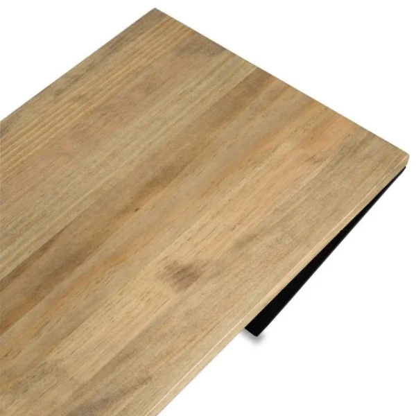 économies garanties Meilleur prix 🧨 Étagère Polygonal Descendant 120x35x47cm Noir 2 Supports – Industriel 🤩 7