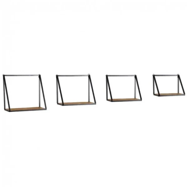 Meilleur prix 🥰 Étagères Murales Gigognes En Bois Et Métal Laqué 28×16,5×20 à 40×16,5×35 😉 magasin france 1