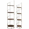 Meilleur prix 🔥 Etagères Rondes En Bois Et Métal 31 X 31 X 150 – 41 X 41 X 160 🧨 en promotion 7