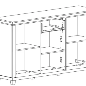 Commode EVOCO 3 Portes 1 Tiroir Chêne Ribbec/vert Top ventes 21