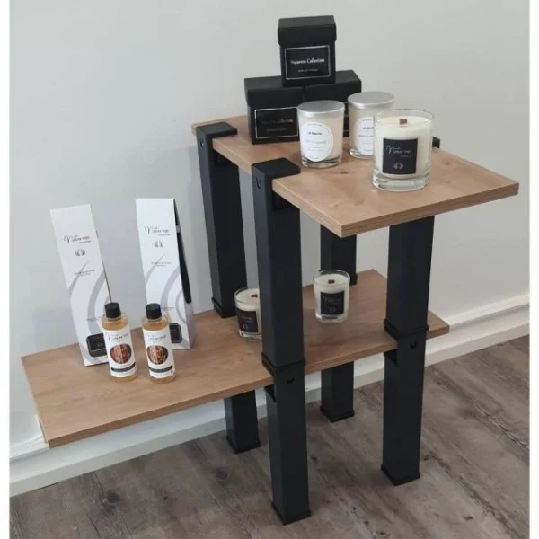 Promo ❤️ Kit Etagère Modulable – 2 Plateaux Et 8 Pieds Blancs 🧨 achetez 3