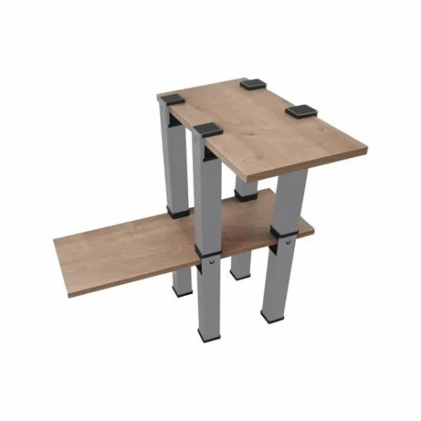 Grosses soldes 🛒 Kit Etagère Modulable – 2 Plateaux Et 8 Pieds Gris ✨ france en ligne 1