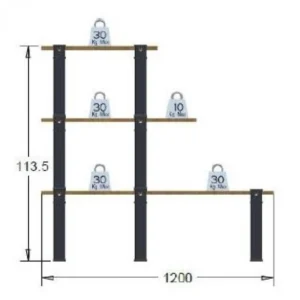 Livraison gratuite Meilleur prix 🎉 Kit Etagère Modulable – 3 Plateaux 14 Pieds Blancs 😀 13