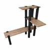excellents soldes Meilleur prix 🌟 Kit Etagère Modulable – 3 Plateaux 14 Pieds Noirs 👍 10