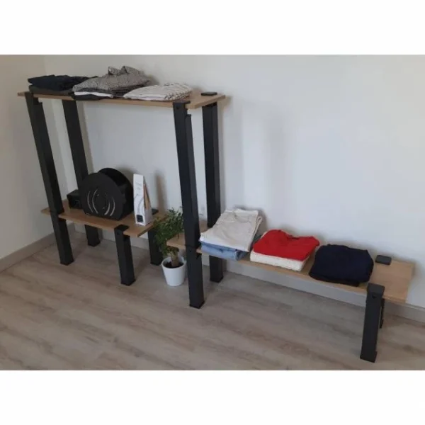 en vente Acheter ⭐ Kit Etagère Modulable – 3 Plateaux, 8 Pieds Et 4 Pieds Noirs 🎁 5