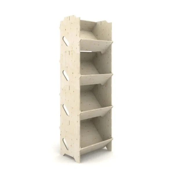 Meilleure affaire ✔️ Présentoir Bois IZZIBOX© En Contreplaqué De Pin – 4 Modules Emboitables 💯 en vente 1