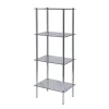 vente en ligne Tout neuf 👍 Présentoir L39xP29xH107,5cm – 4 Tablettes Verre – Chromé 👍 22